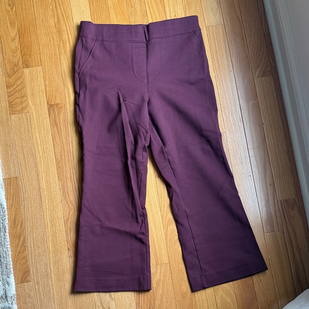 Maroon Spanx Wide-Leg Pants